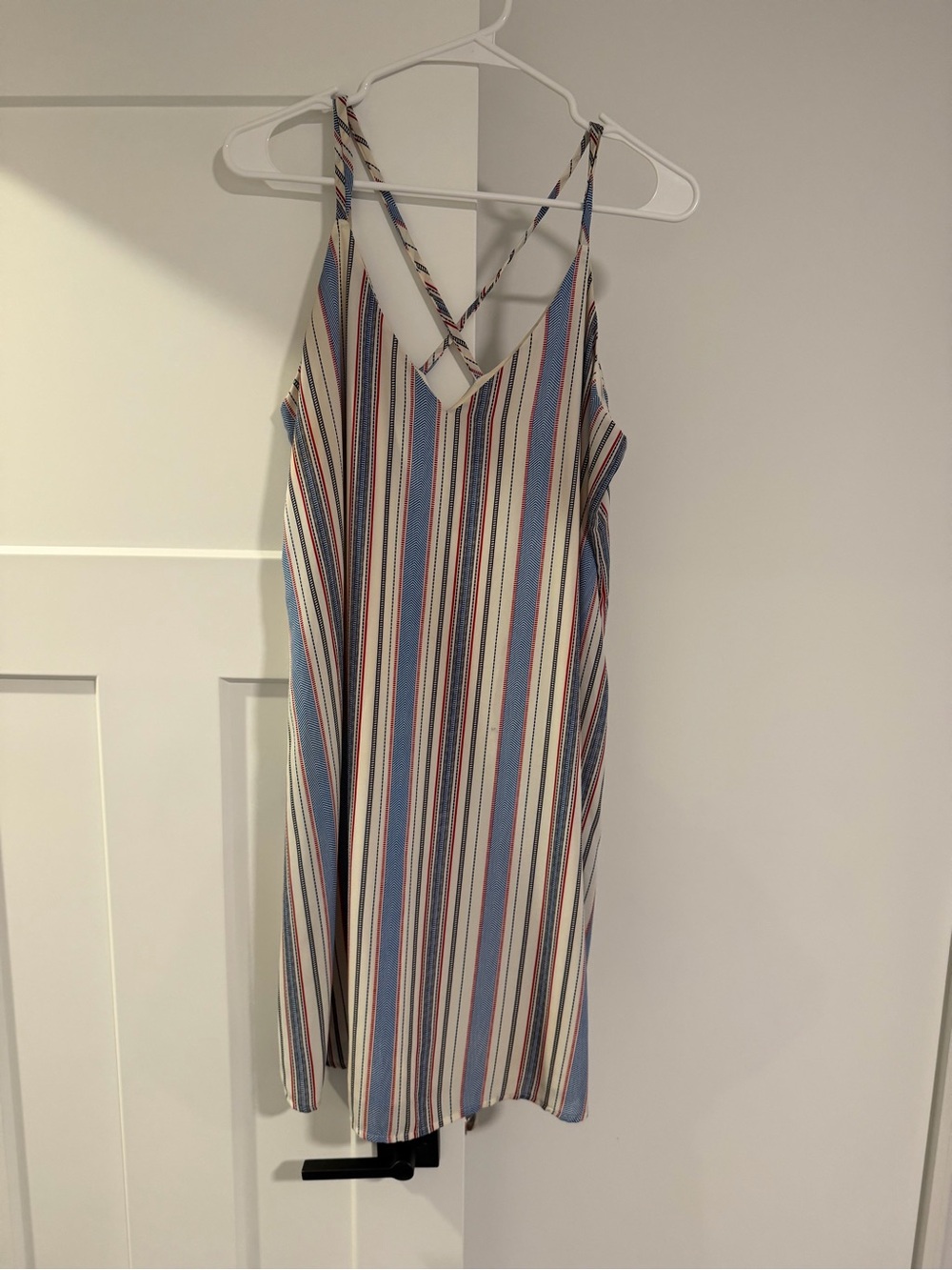 Xhilaration Striped Slip Mini Dress - Blue, Cream & Pink